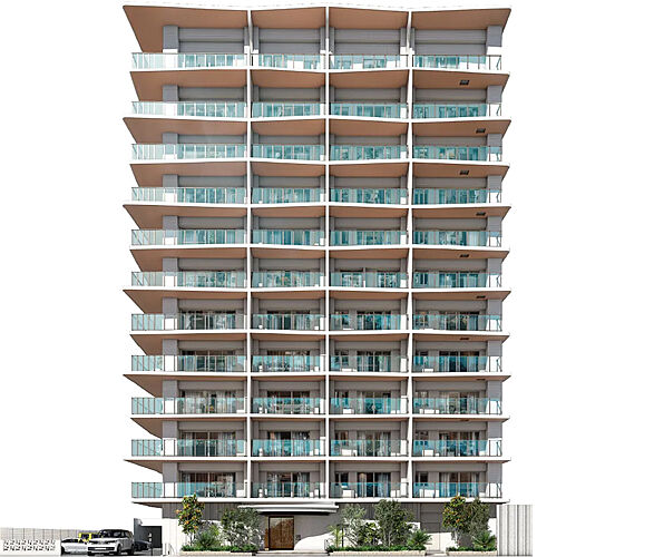 モンドミオ沖縄リゾート 北谷アラハビーチ 外観完成予想図