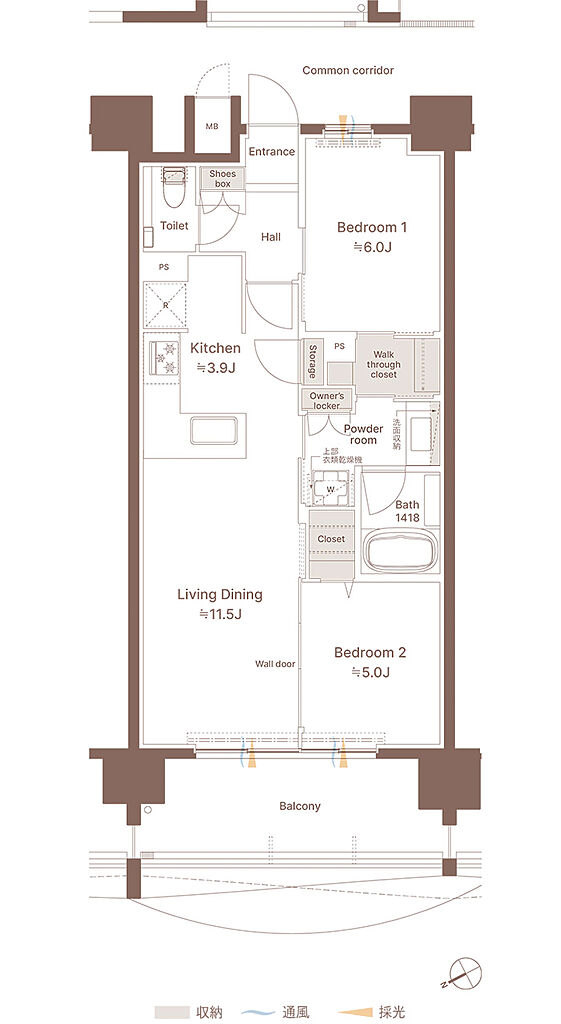 モンドミオ沖縄リゾート 北谷アラハビーチ 間取り B