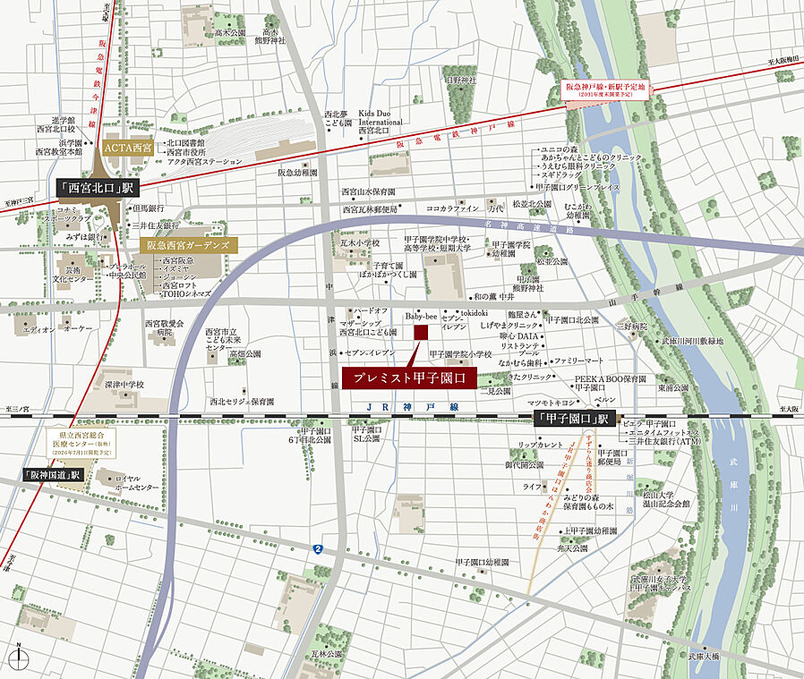 プレミスト甲子園口：案内図