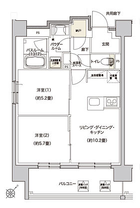 モンドミオ北海道　千歳駅前 間取り B