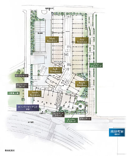クレストプライムシティ南砂 敷地配置図