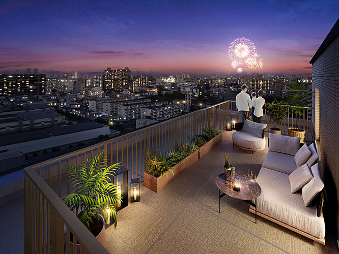 クレストプライムシティ南砂 ルーフバルコニー完成予想CG