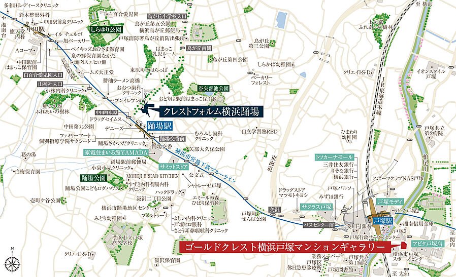 クレストフォルム横浜踊場：案内図