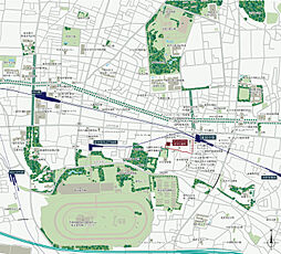 サンウッドテラス府中八幡町 現地案内図