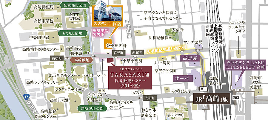 サンクレイドル高崎VII：案内図