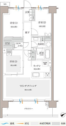 多摩川シーズンズ 間取り C12