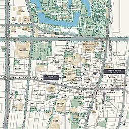 グランドメゾン玉造レジデンス 現地案内図