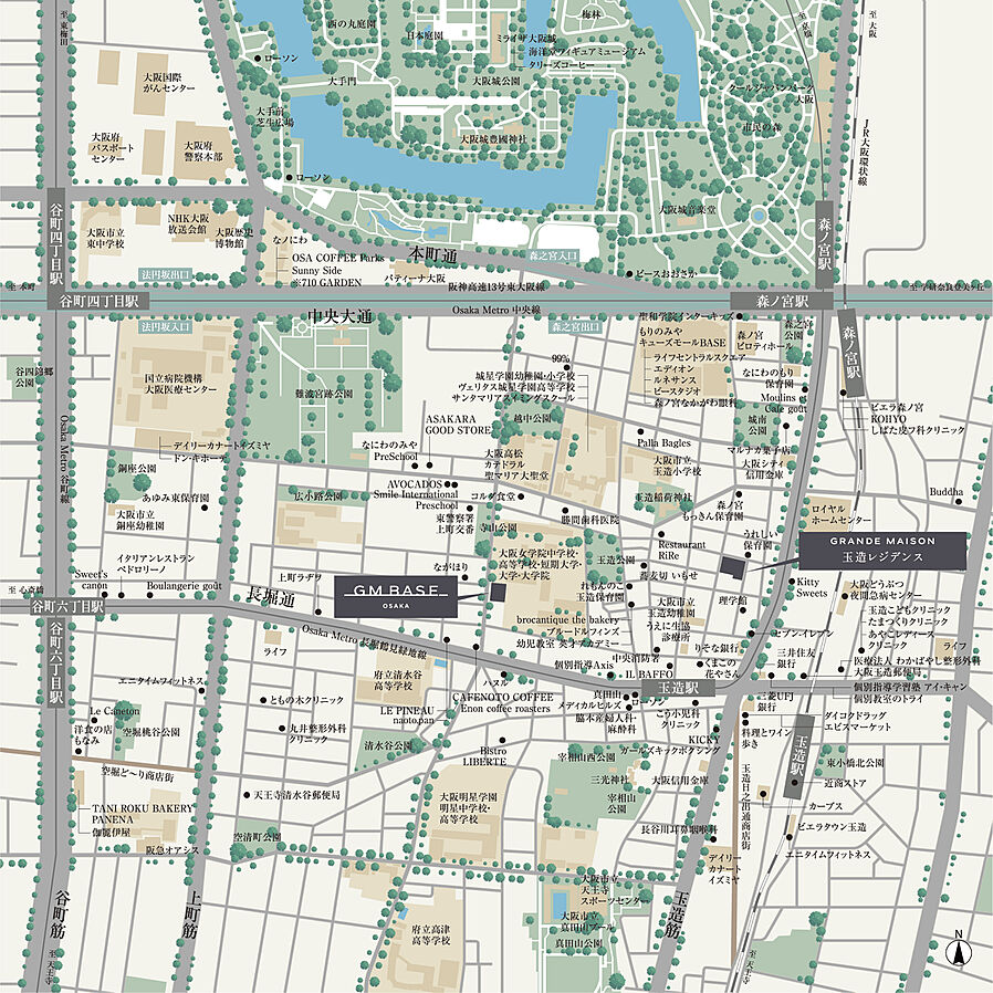 グランドメゾン玉造レジデンス：案内図