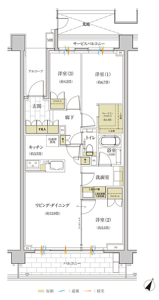グランドメゾン THE 石神井公園 COURT 間取り D
