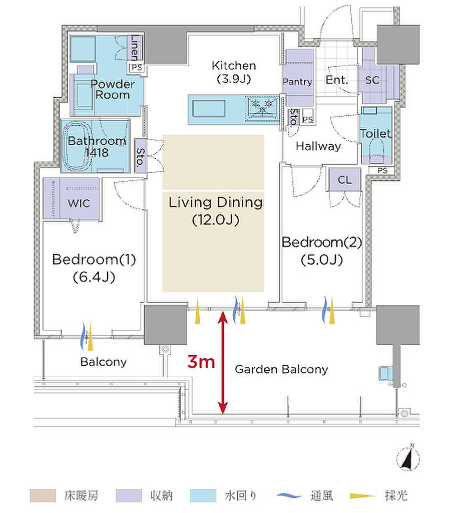 ISLANDCITY THE GARDEN Residence-II 間取り H
