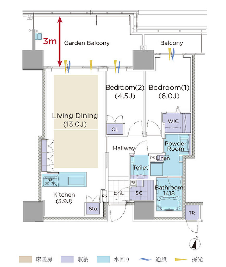 ISLANDCITY THE GARDEN Residence-II 間取り D