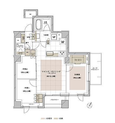 ピアース三軒茶屋テラス 間取り K