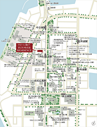 ワコーレ神戸P.I.TOWER RESIDENCE 現地案内図