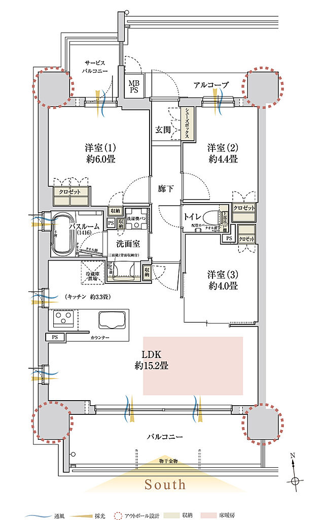 ワコーレ池田新町レジデンス 間取り A