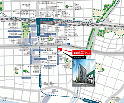 ワコーレ新長田ルミナゲート 現地案内図