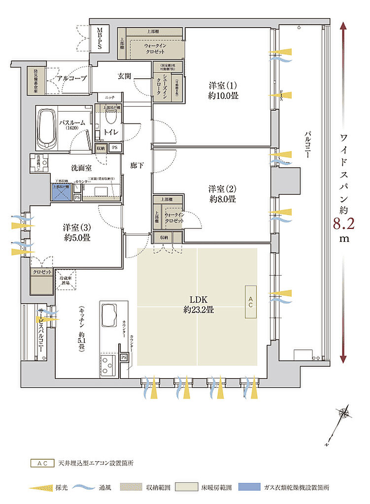 ワコーレ住吉本町 間取り H