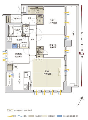 ワコーレ住吉本町 間取り H