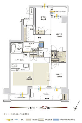 ワコーレ住吉本町 間取り E2