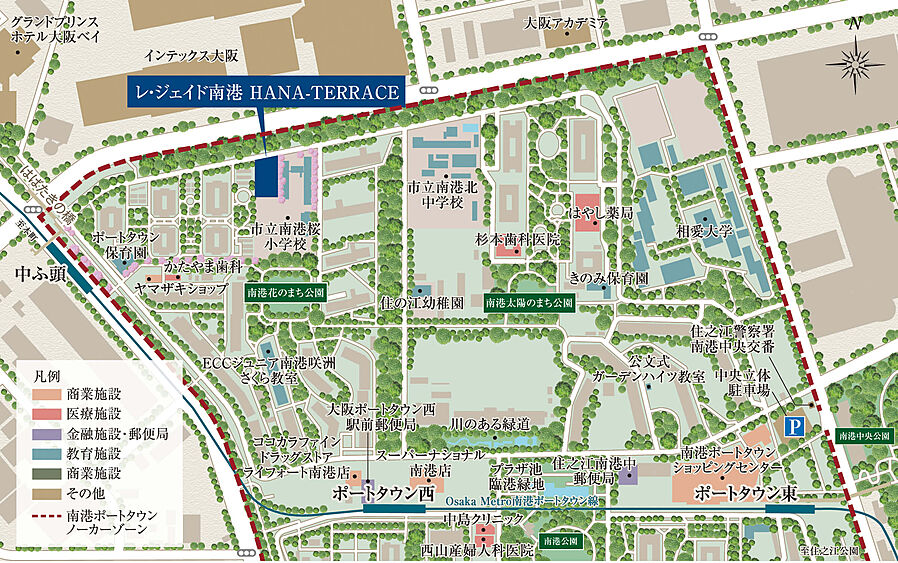レ・ジェイド南港：案内図