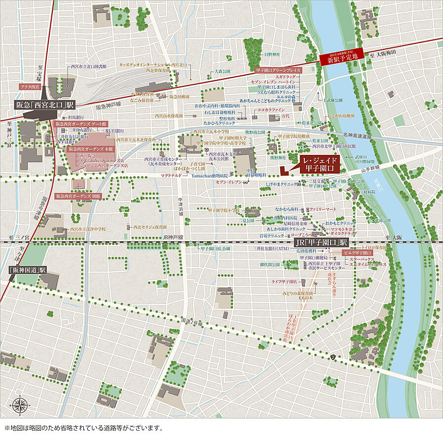 レ・ジェイド甲子園口：案内図
