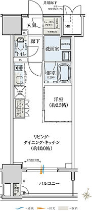 レ・ジェイド大阪梅田 間取り L