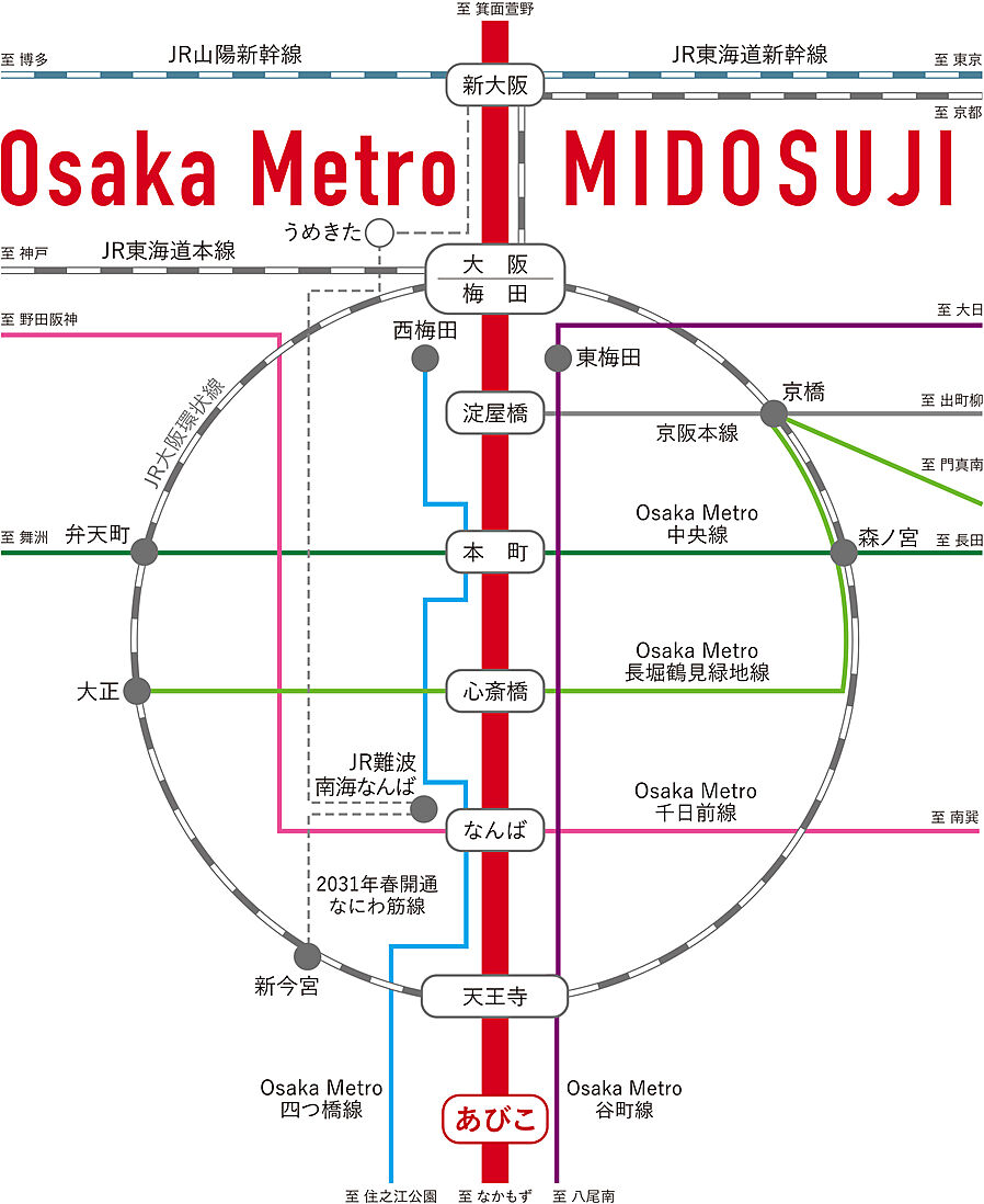 ユニハイム御堂筋あびこ：交通図