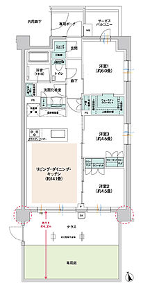 ウィルローズ府中緑町 間取り 【第3期3次】Dg
