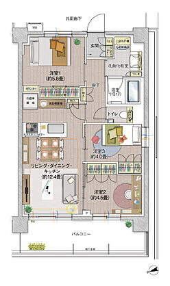 ウィルローズ府中緑町 間取り 【第2期5次】E