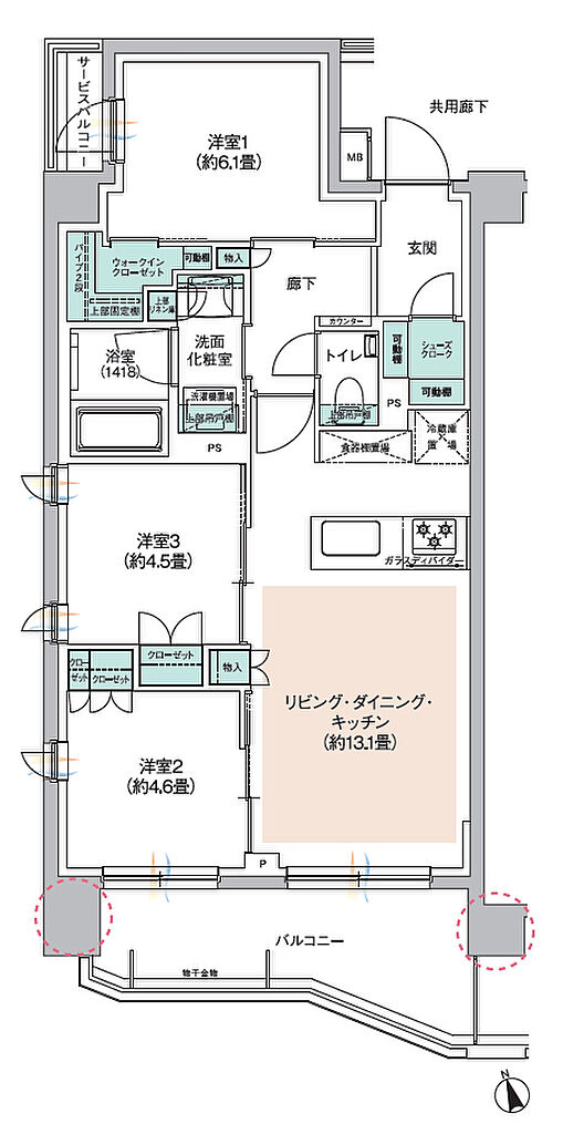 ウィルローズ府中緑町 間取り 【第2期5次】A