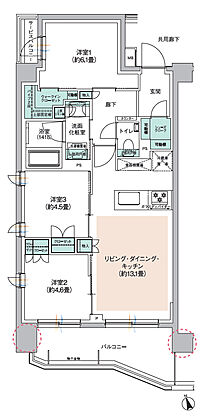 ウィルローズ府中緑町 間取り 【第3期3次】A