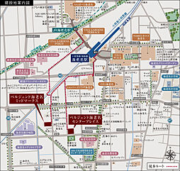 ベルジェンド海老名ミッドマークス/センタープレイス 現地案内図