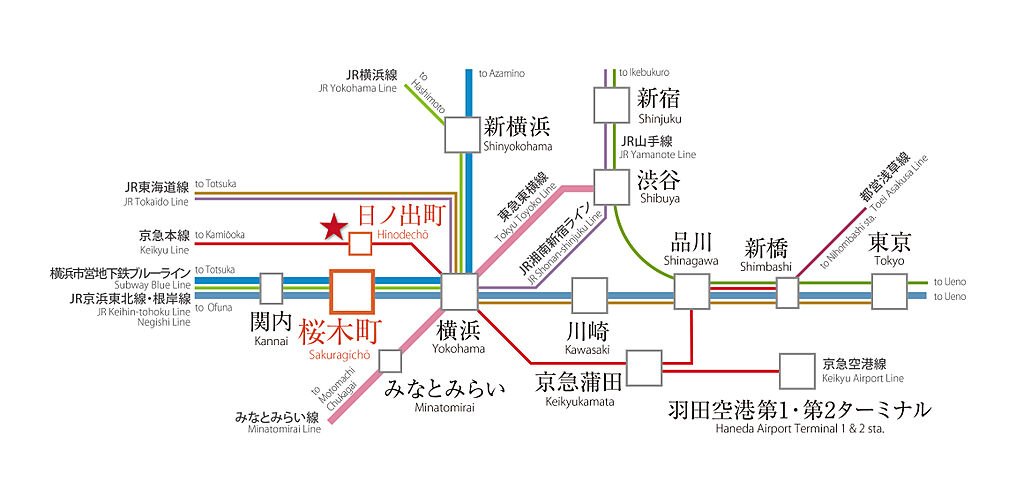 グラサージュ横濱桜木町アーバンヘリテージ アクセス図