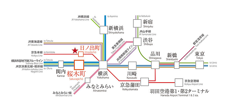 グラサージュ横濱桜木町アーバンヘリテージ：交通図