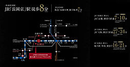 京都府×JR東海道本線 最大級マンションプロジェクト アクセス図