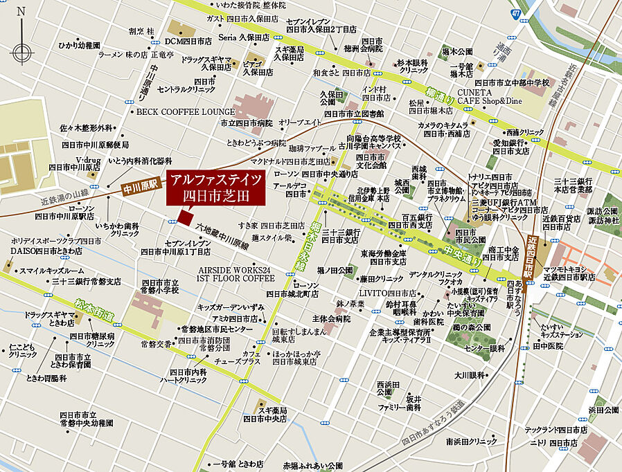 アルファステイツ四日市芝田：案内図