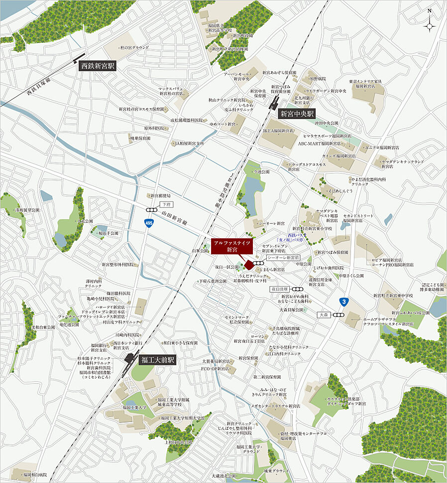 アルファステイツ新宮：案内図