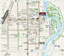 アルファガーデン岡山城下 現地案内図