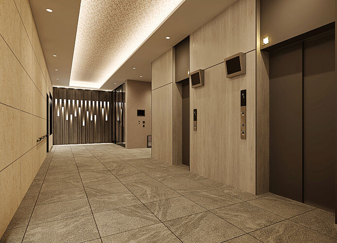 アルファ藤枝駅前ザ・タワー エントランス完成予想CG