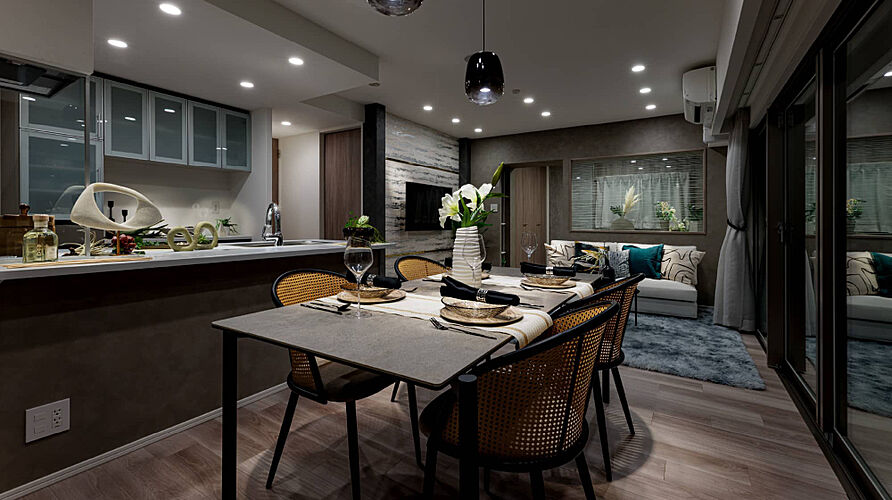 アルファステイツ谷山駅前 リビング・ダイニング・キッチン