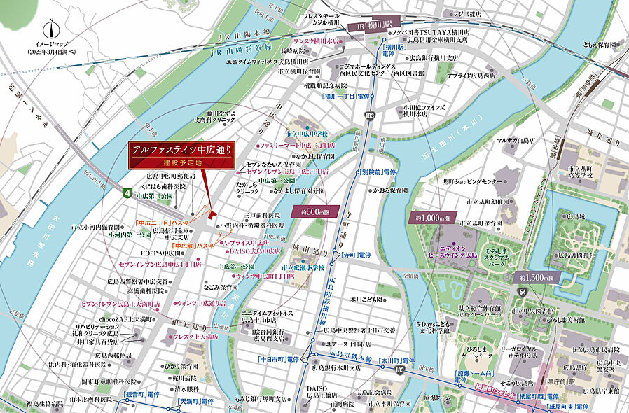 アルファステイツ中広通り：案内図
