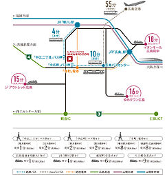 アルファステイツ中広通り アクセス図