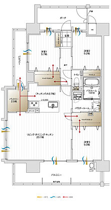 アルファステイツ鷹匠町 間取り A2