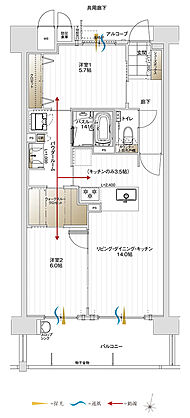 アルファステイツ鷹匠町 間取り B2