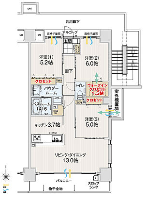 アルファスマート久米 間取り G