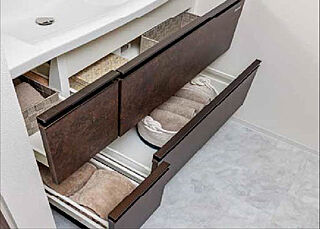 アルファステイツつくばみどりの 2段スライド収納