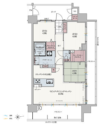 アルファステイツ府中大通II 間取り D