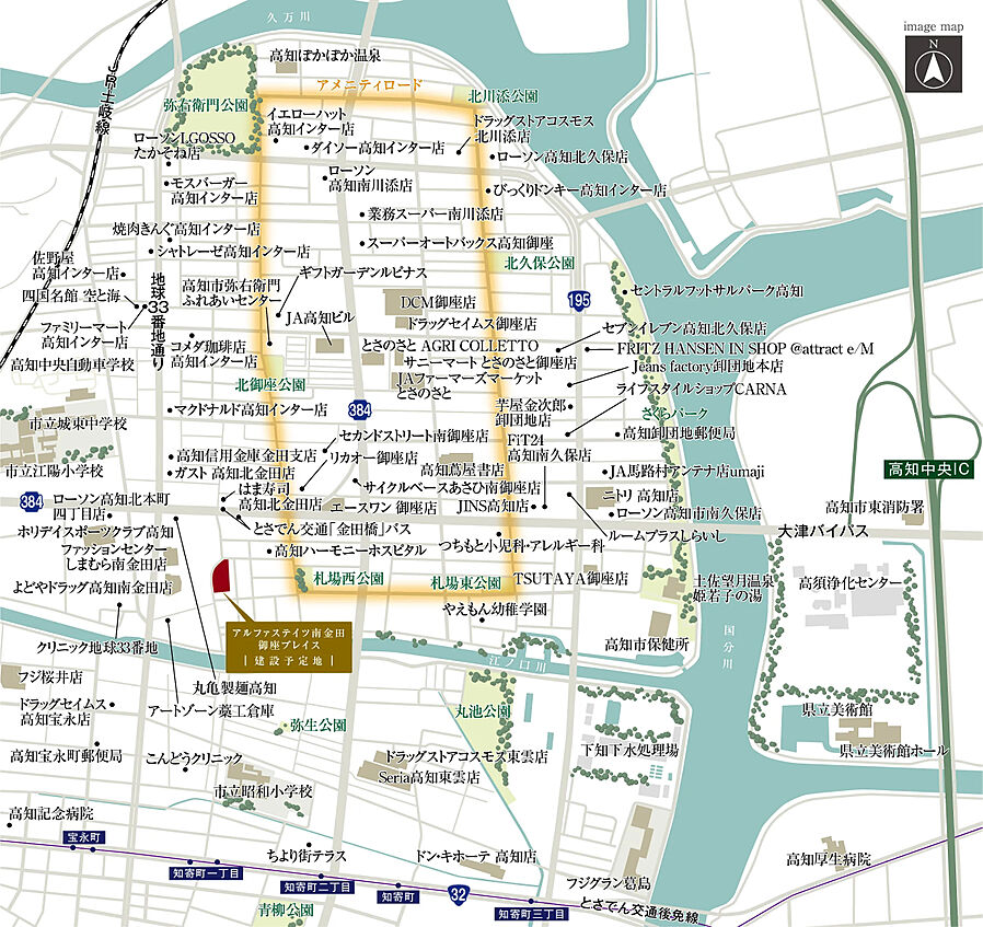 アルファステイツ南金田 御座プレイス：案内図