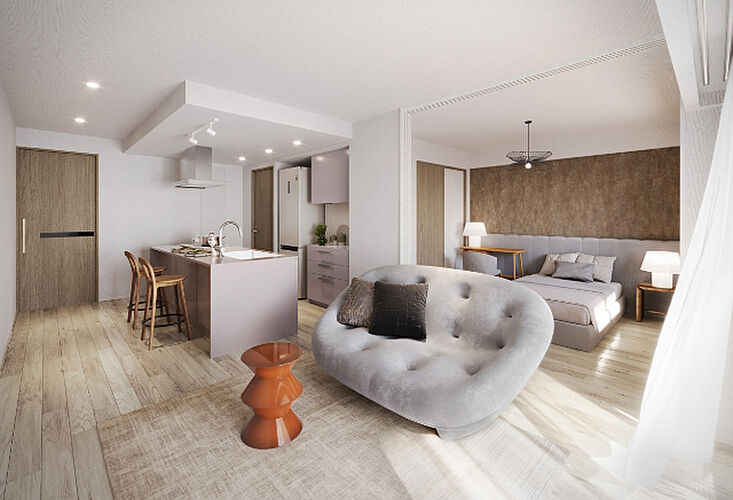 ジオ神戸三宮 リビング・ダイニングCG（Cタイプ）