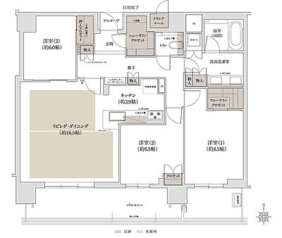 タイプ:【南棟】S-100yD【PREMIUM FLOOR】