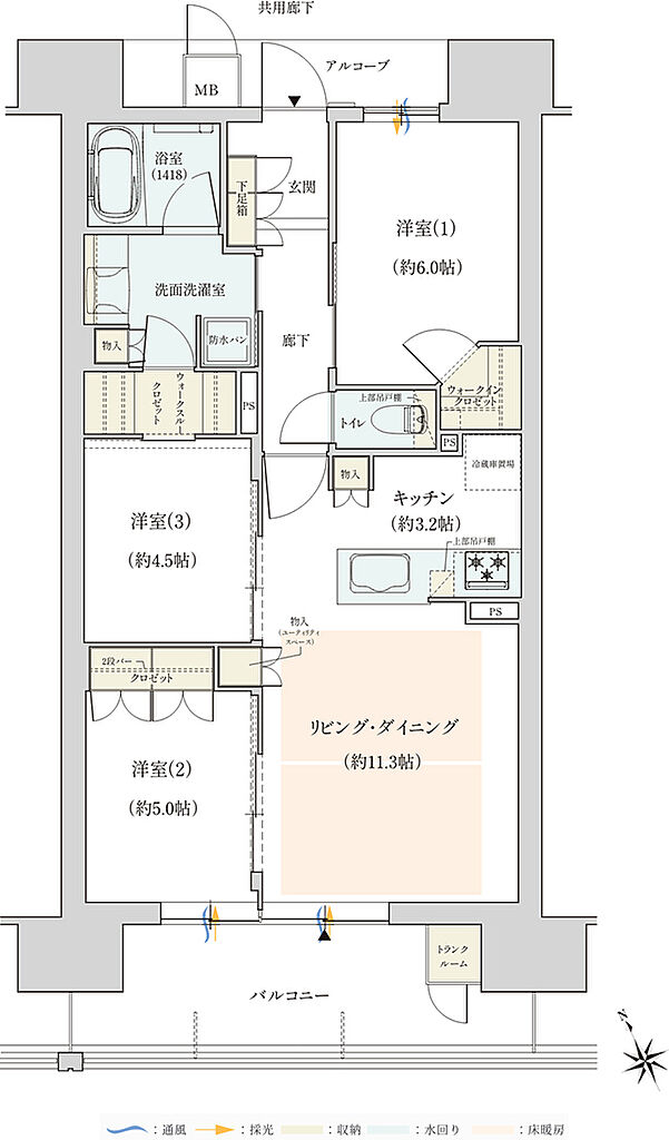 ジオ彩都セントラルコート 間取り I'